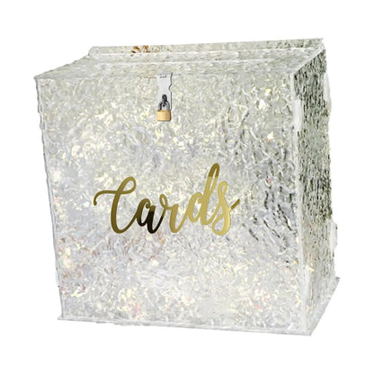 Urne mariage acrylique blanche ou irisée