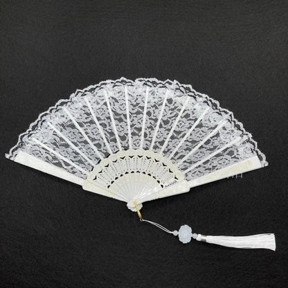Éventail dentelle mariage invités