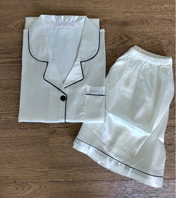 Pyjama Short Satin Prénom Personnalisé