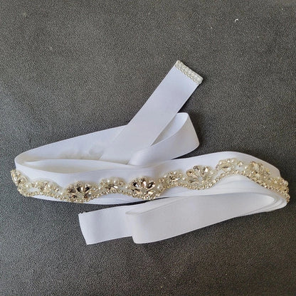 Ceinture Robe de Mariée Strass Perles