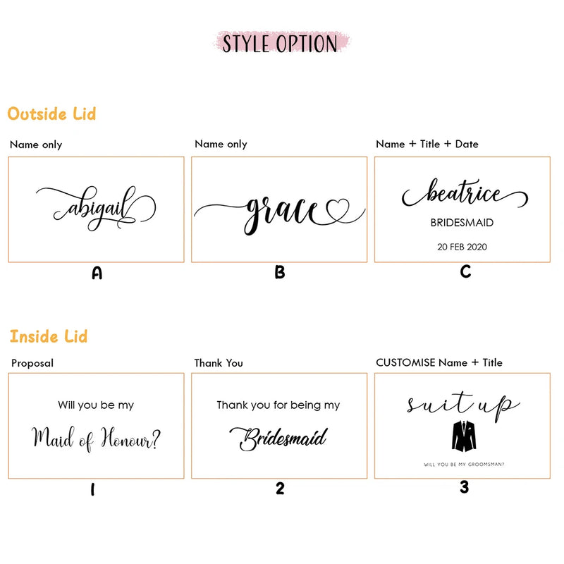 Coffret cadeau mariage personnalisé demoiselle d'honneur — vue 6