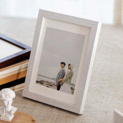Cadre photo mariage bois vintage à poser
