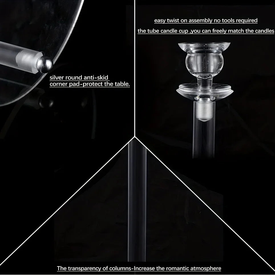 Chandelier 5 branches acrylique transparent — vue 6