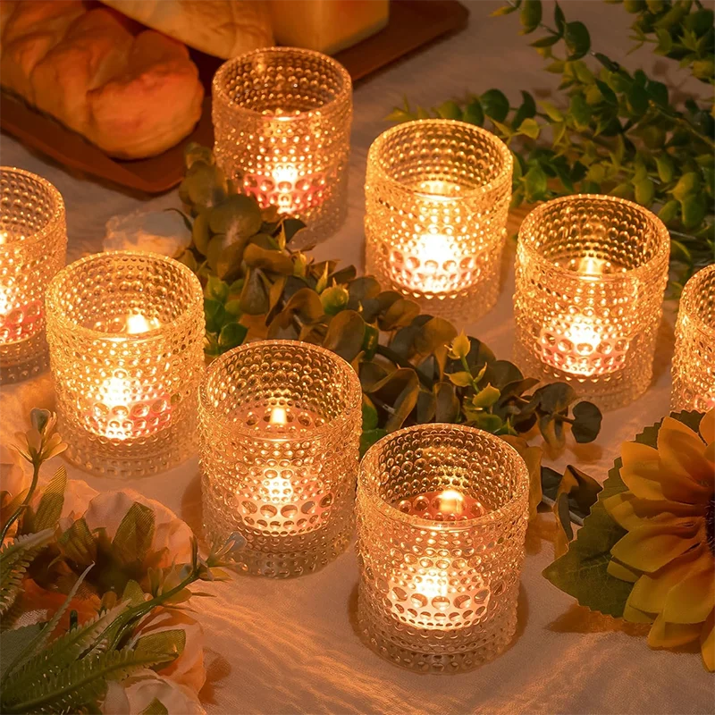 Photophore Verre Mariage Centre de Table