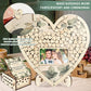 Livre d'or mariage original cœurs en bois