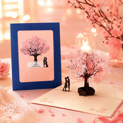 Carte Pop-Up 3D Fleurs et Mariage