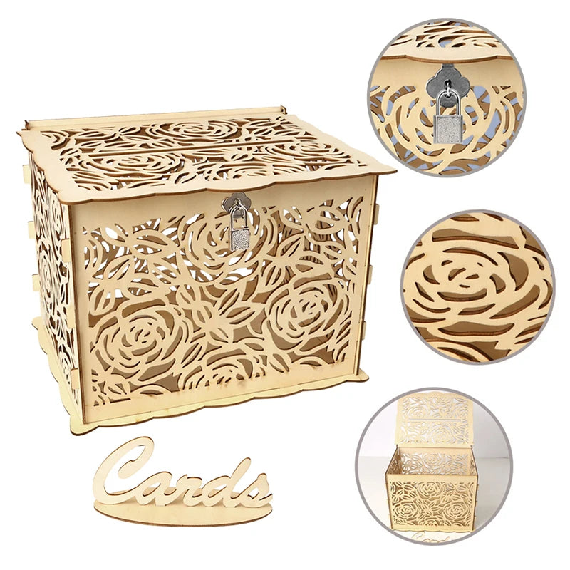 Urne Mariage Bois avec Serrure