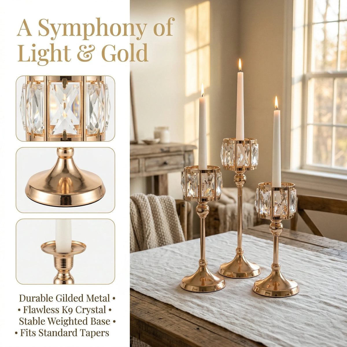 Chandeliers Cristal K9 Mariage Chic — vue 3