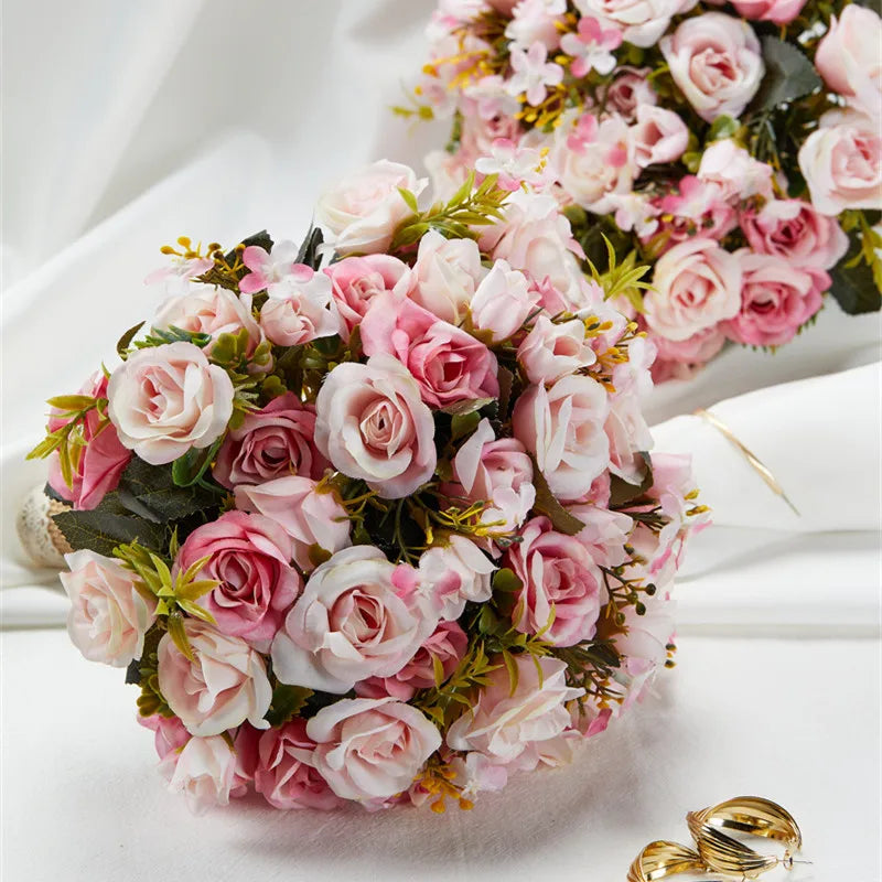 Bouquet Mariée en Roses de Soie