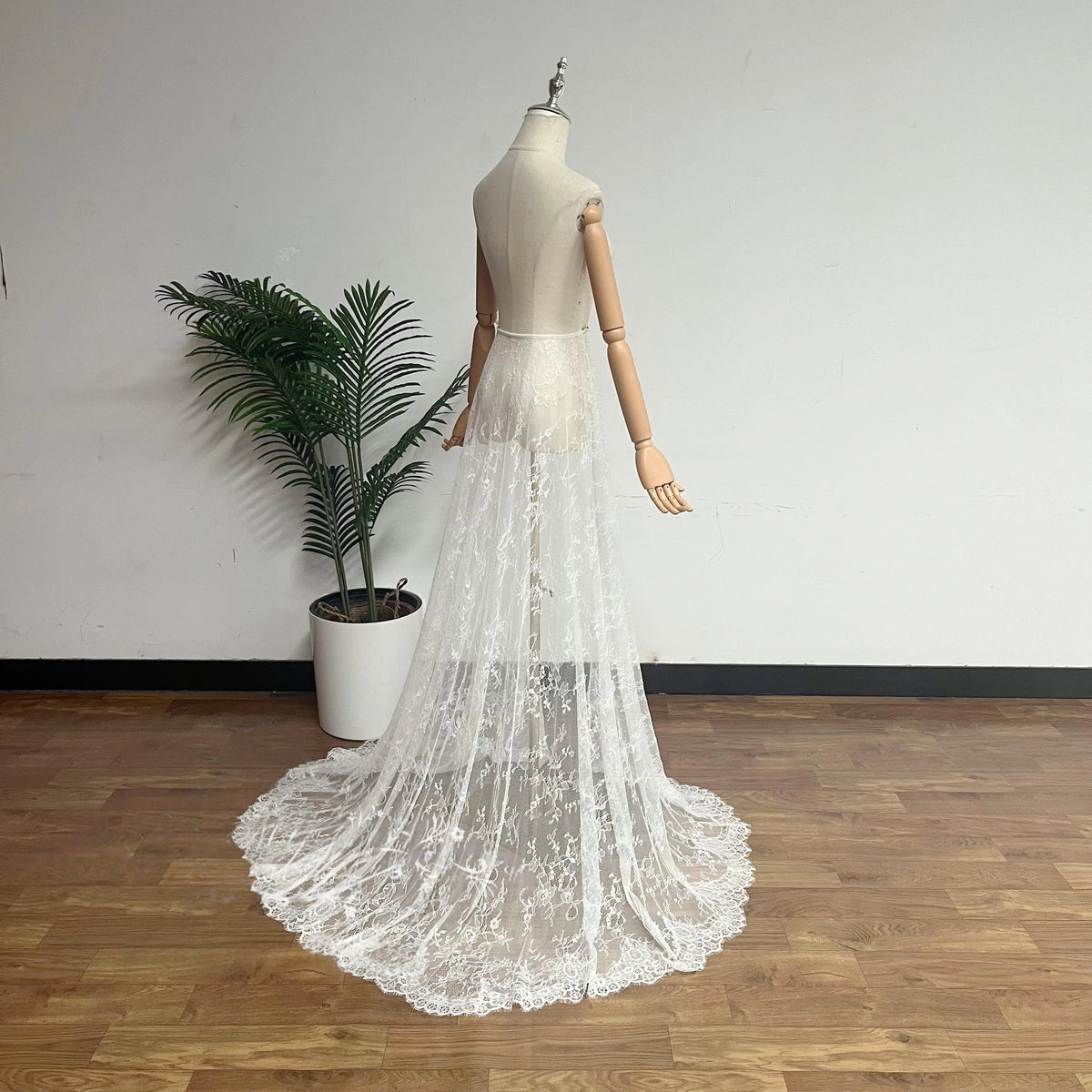 Traîne Amovible Mariée Dentelle Florale