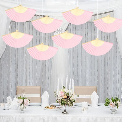 Lot d'éventails mariage avec sachet tulle — vue 4