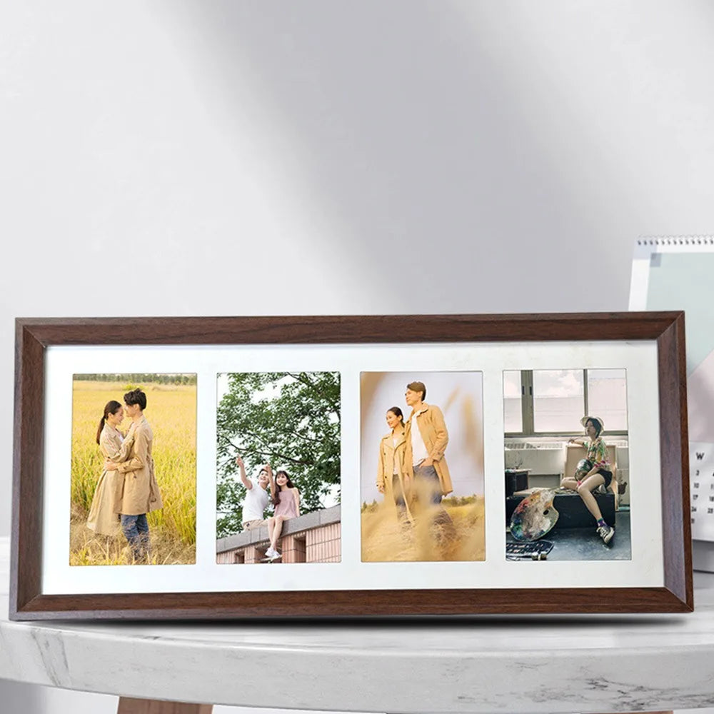 Cadre Photo Mariage Pêle-Mêle en Bois
