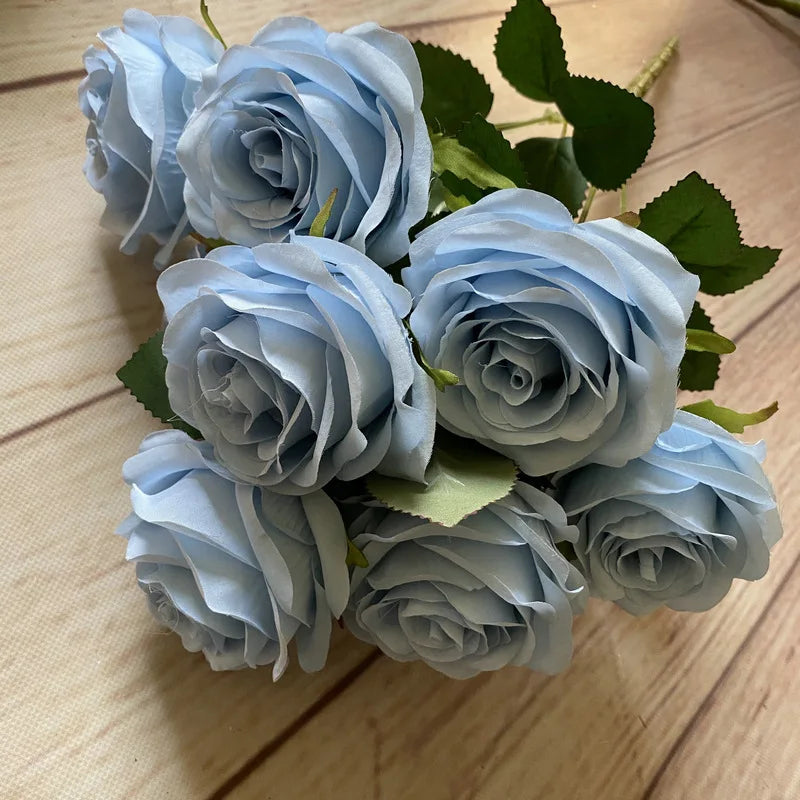 Bouquet de Roses Artificielles Mariage 9 Têtes
