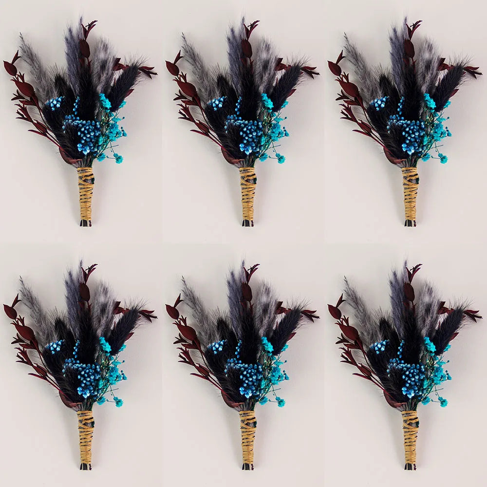 Lot de 6 boutonnières fleurs séchées — vue 8