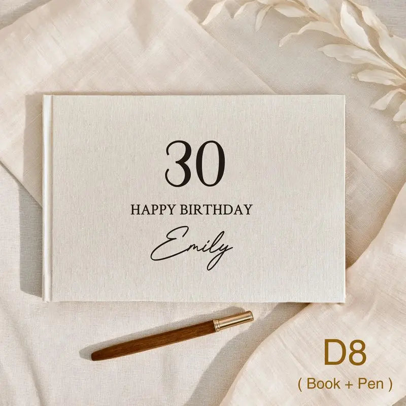 Livre d'Or Mariage Personnalisé Format A4 avec Stylo