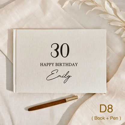 Livre d'Or Mariage Personnalisé Format A4 avec Stylo