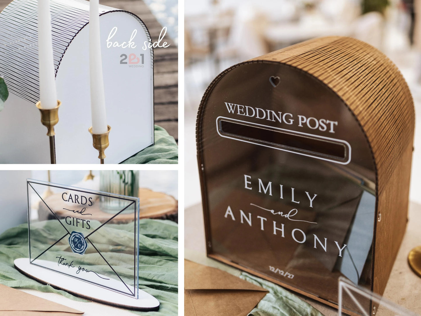 Urne mariage personnalisée boîte aux lettres