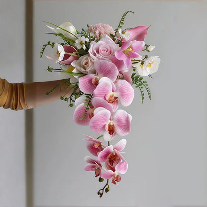 Bouquet de Mariée Cascade Orchidées