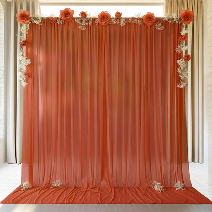 Voilage arche mariage mousseline passe-tringle