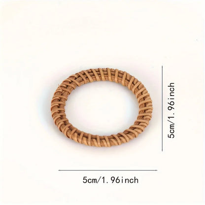 Rond de Serviette Mariage Bohème en Rotin