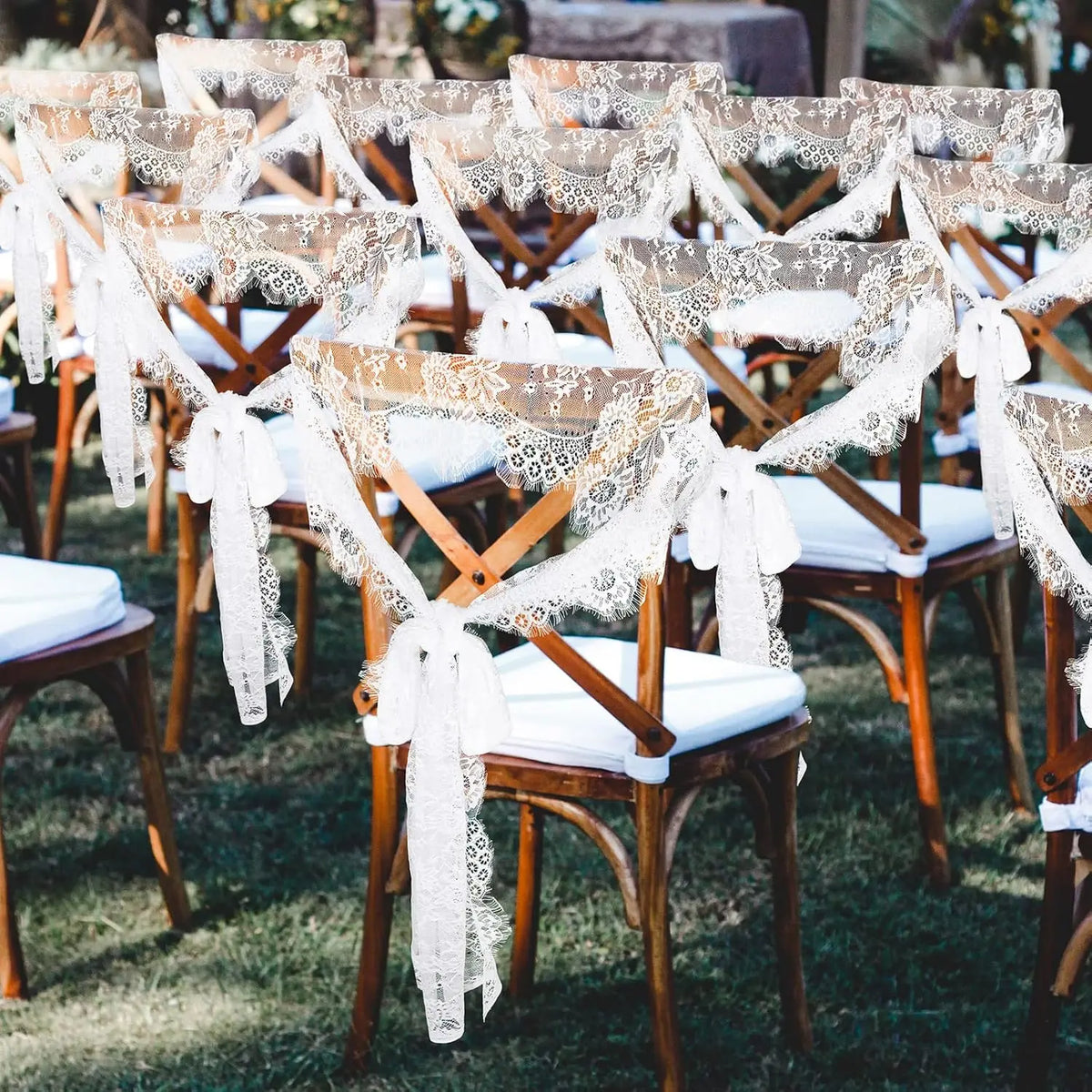 Chemin de table mariage en dentelle — vue 5