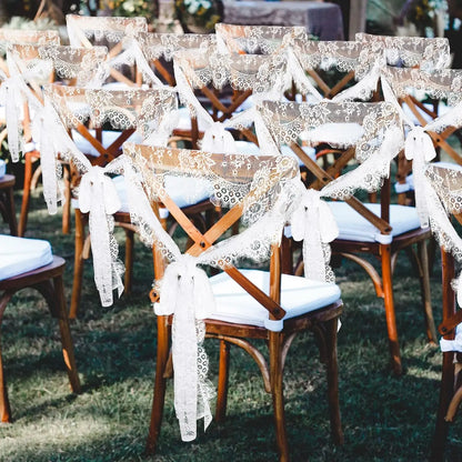 Chemin de table mariage en dentelle — vue 5