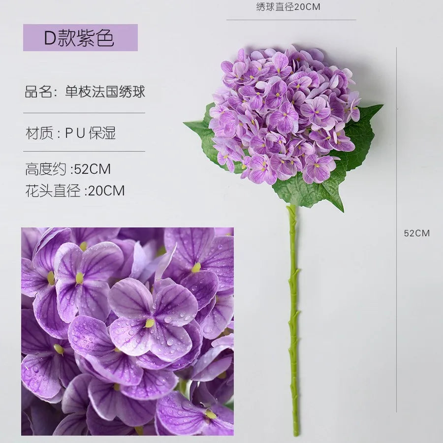 Tige d'Hortensia Artificiel Mariage 52 cm — vue 12