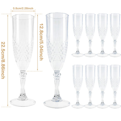 12 Flûtes Champagne Mariage Plastique — vue 6