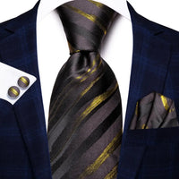 Coffret Cravate Mariage Homme avec Pochette et Manchettes — vue 33
