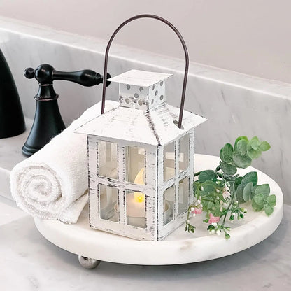 Lanterne Mariage Champêtre Blanche Décorative