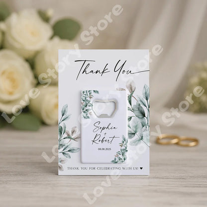 Cadeau invité mariage décapsuleur blanc — vue 3
