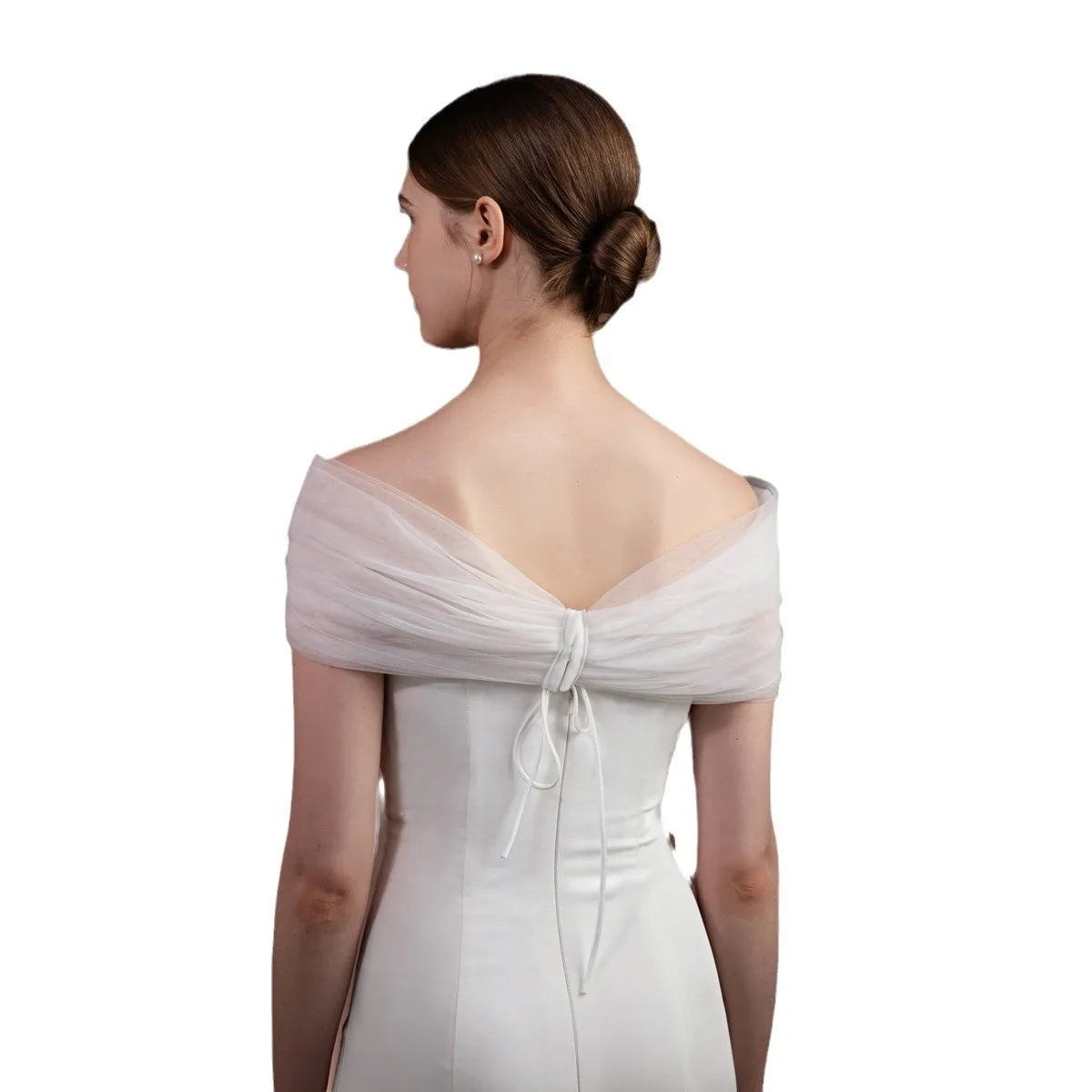 Étole Mariée Tulle Épaules Dénudées