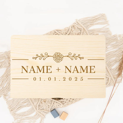 Boîte souvenir mariage fleurie personnalisée — vue 13