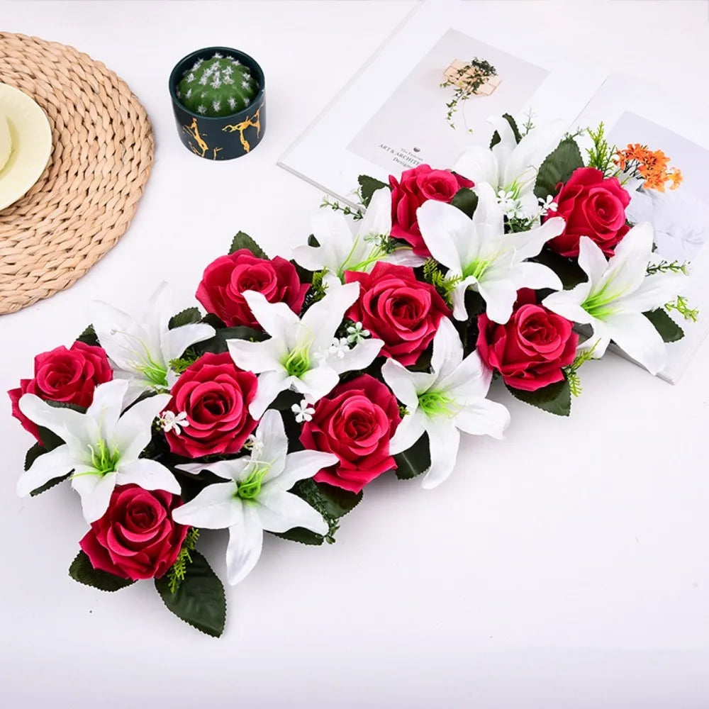 Rangée Roses et Lys Arche Mariage — vue 7