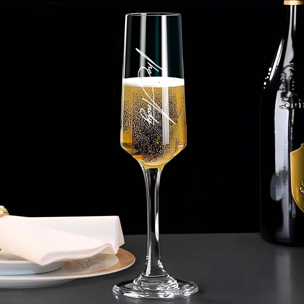 Flûte Champagne Mariage Gravée Personnalisée
