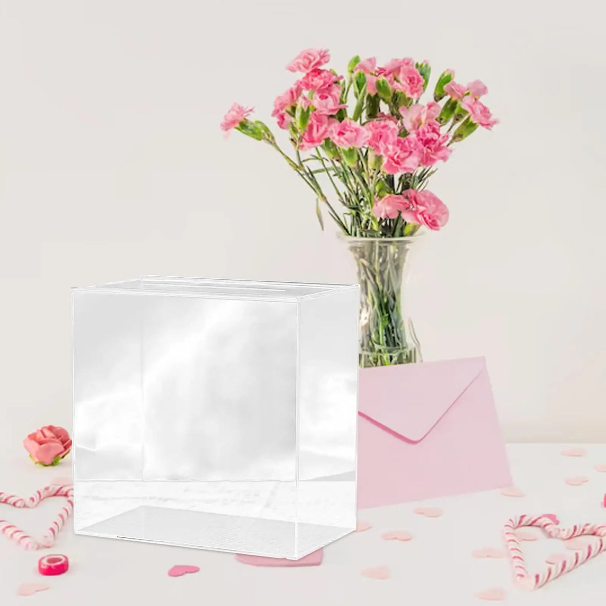 Urne mariage acrylique miroir à enveloppes