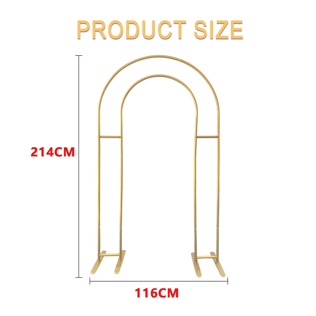 Arche Mariage Double Arceau Doré — vue 6