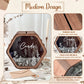 Urne mariage bois hexagonale fleurie
