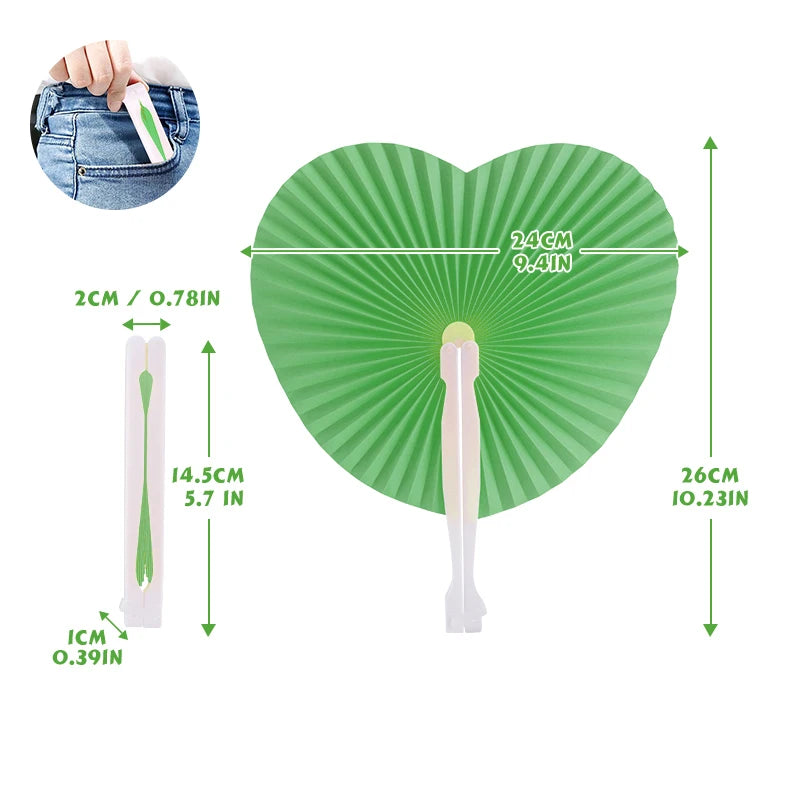 Éventail mariage cœur pliable coloré — vue 16