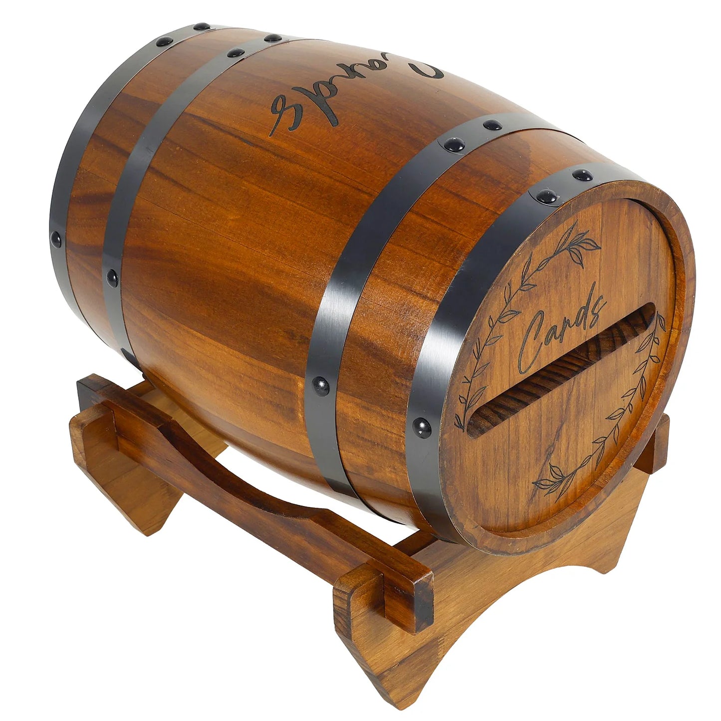 Urne Mariage Champêtre Tonneau en Bois