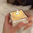 Boîte bague ourson blanche surprise