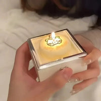 Boîte bague ourson blanche surprise