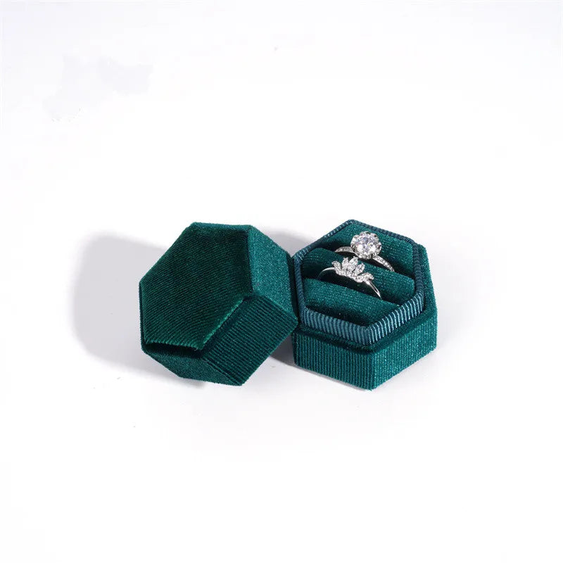 Écrin alliance hexagonal en velours — vue 4