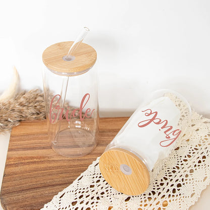Verre EVJF future mariée avec paille
