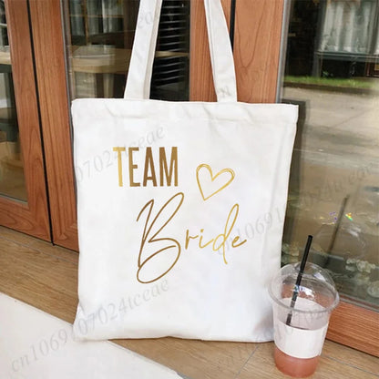 Tote bag EVJF Team Bride toile