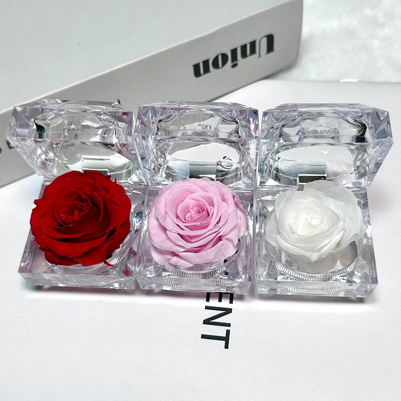 Écrin bague rose éternelle acrylique — vue 2