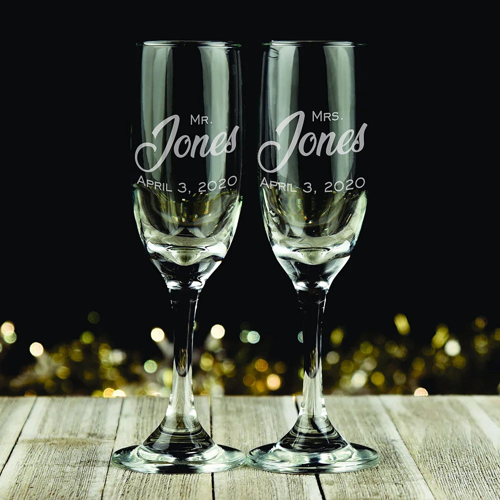 Flûtes Champagne Mariage Personnalisées Gravées — vue 4