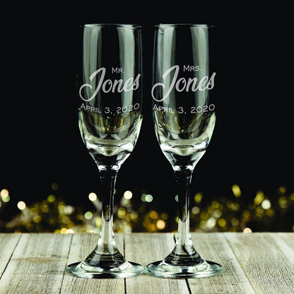 Flûtes Champagne Mariage Personnalisées Gravées — vue 4