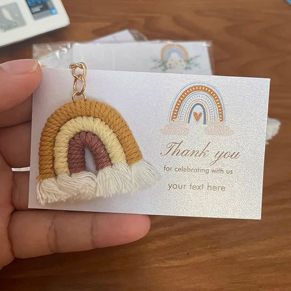 Cadeau invité mariage porte-clés macramé — vue 9
