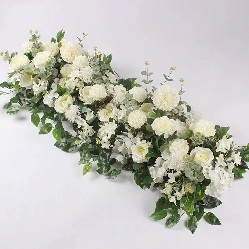 Rangée de Fleurs Artificielles Mariage 100 cm